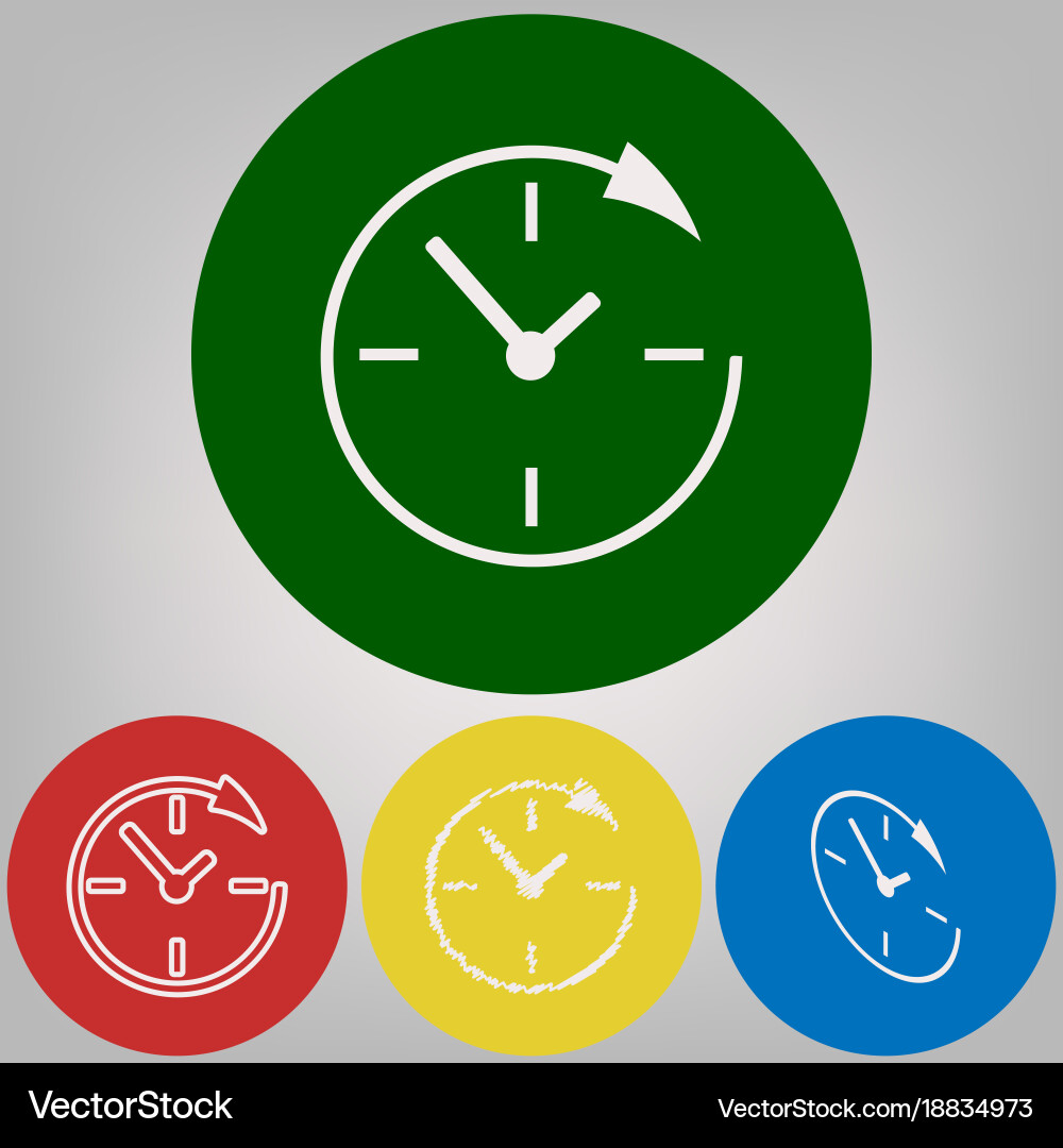 Service and support for customers around the clock Vector Image