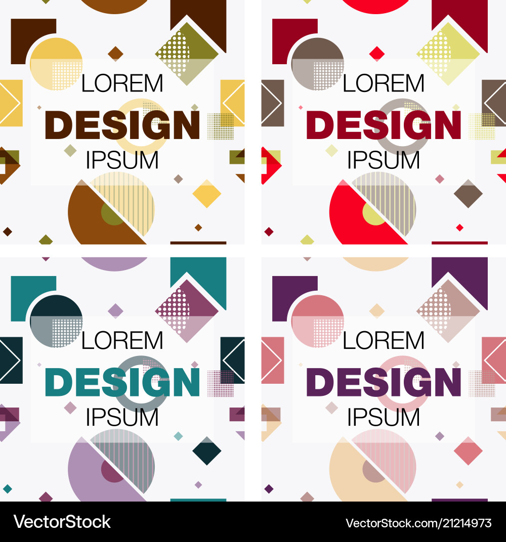 Set of abstract background texture design bright Set of abstract background texture design bright vector image