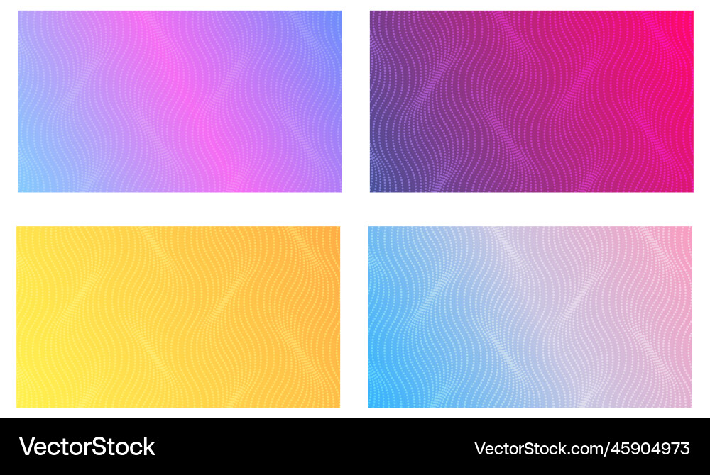 Set of halftone abstract background design modern Set of halftone abstract background design modern vector image