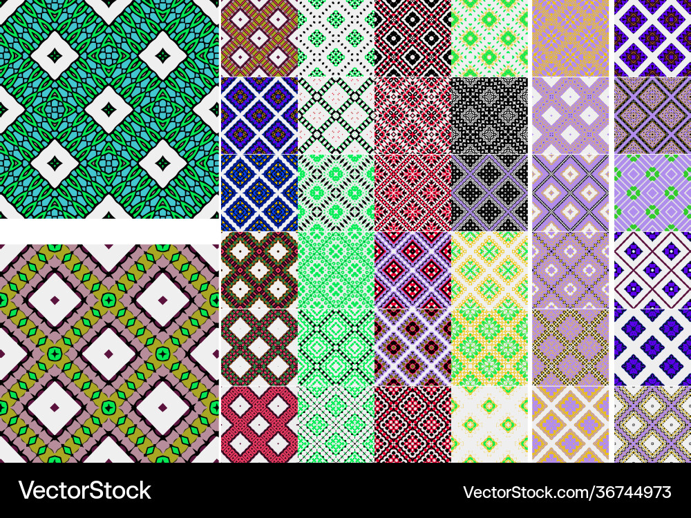 Universal different geometric seamless patterns Universal different geometric seamless patterns Vector Image
