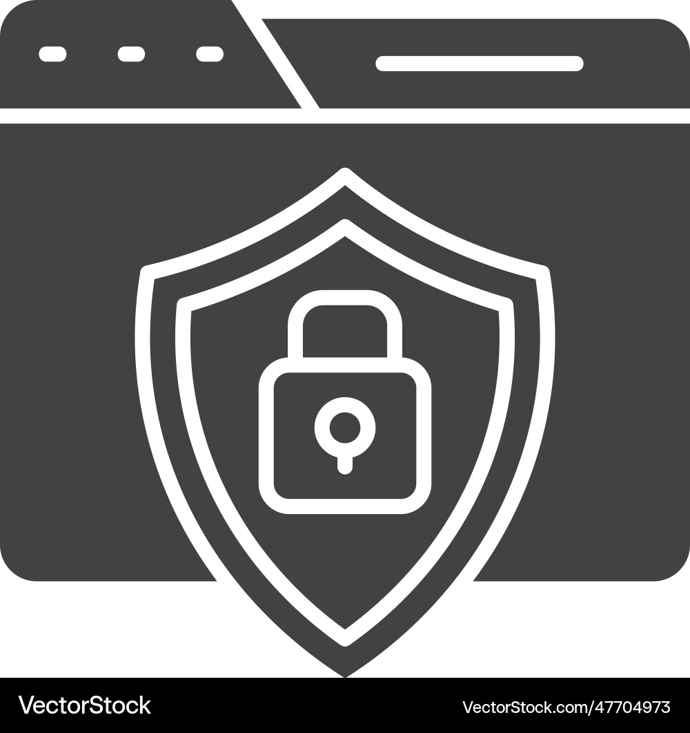 Web security icon image Vector Image