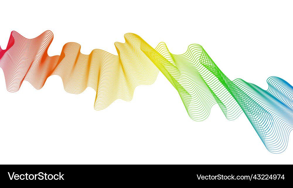 Abstract backdrop with wave gradient lines vector image