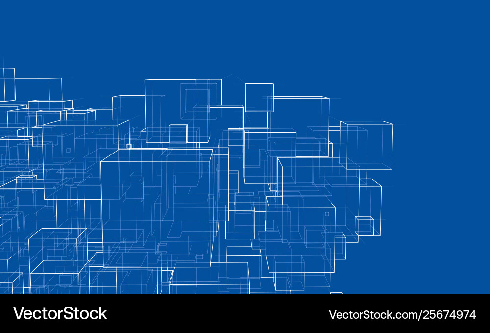 Abstract boxes background vector image