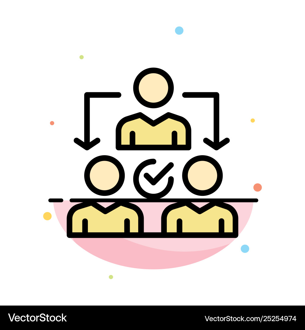 Assignment delegate delegating distribution Assignment delegate delegating distribution vector image