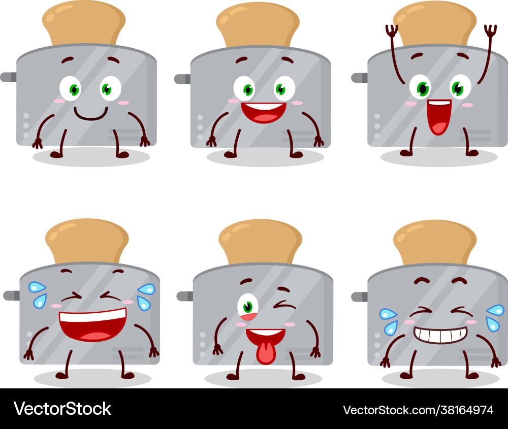 Character toast maker with smile expression Vector Image