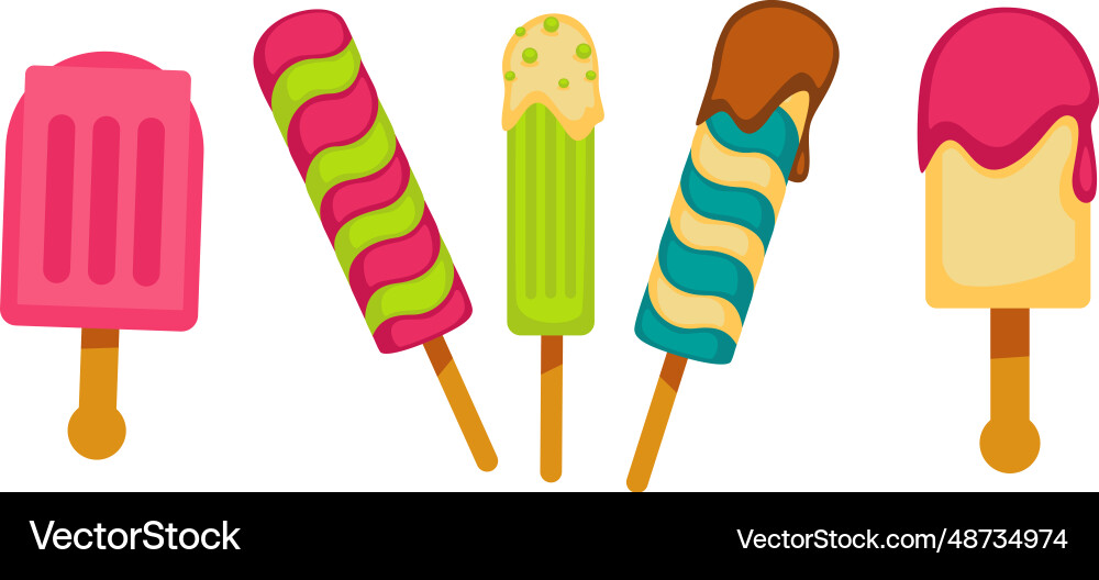 Eis und Gelato verschiedene Kinder schmecken Eis und Gelato verschiedene Kinder schmecken vektorbild