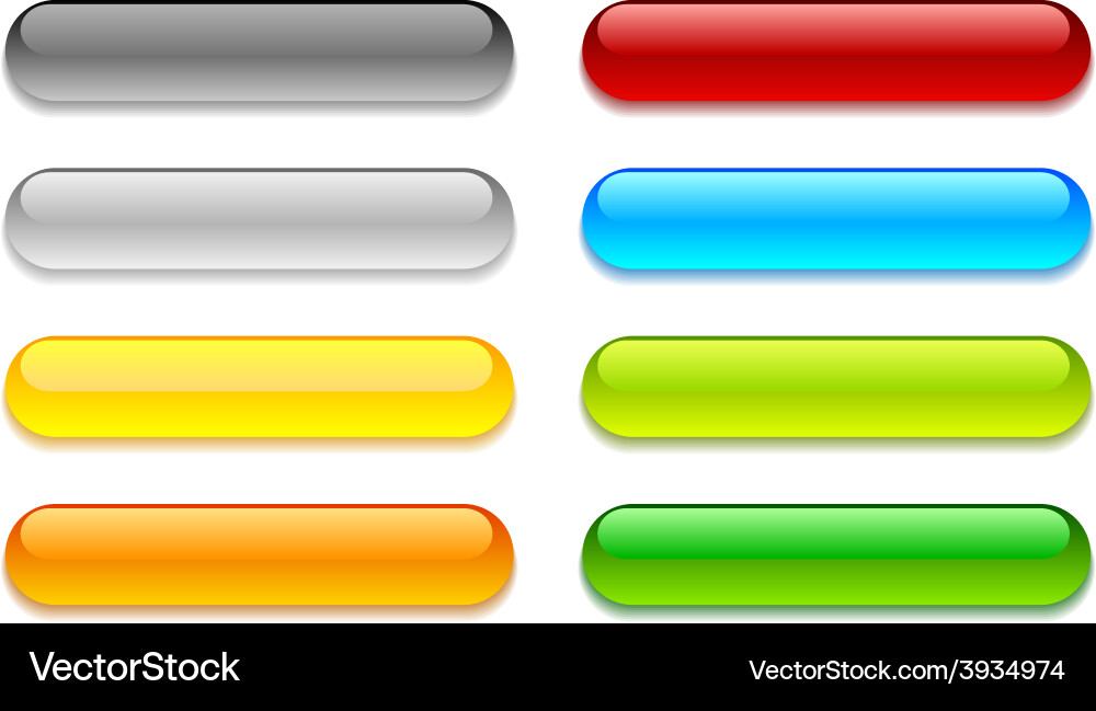 Glossy buttons Royalty Free Vector Image - VectorStock