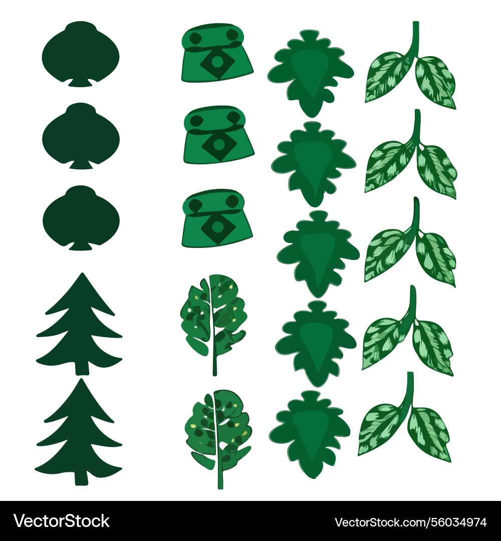 Leaves design element collection Vector Image