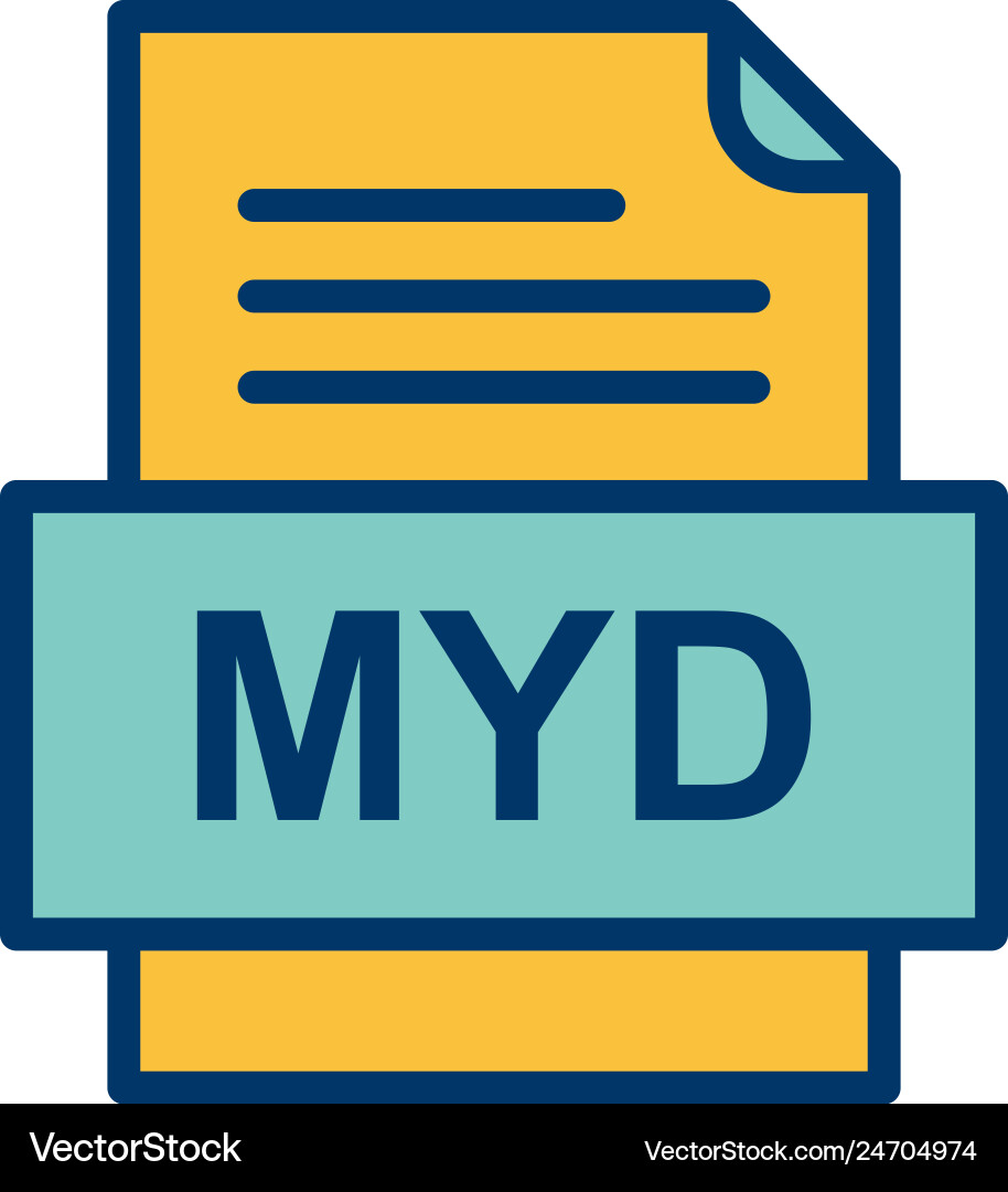 Myd file document icon Vector Image
