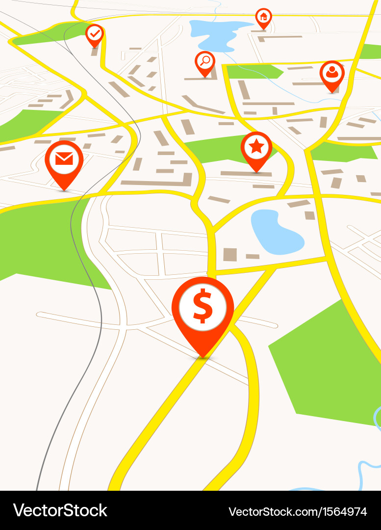 Navigation map vector image
