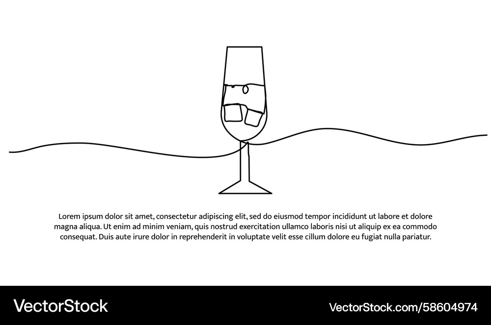 One line of juice abstract minimal continuous One line of juice abstract minimal continuous Vector Image