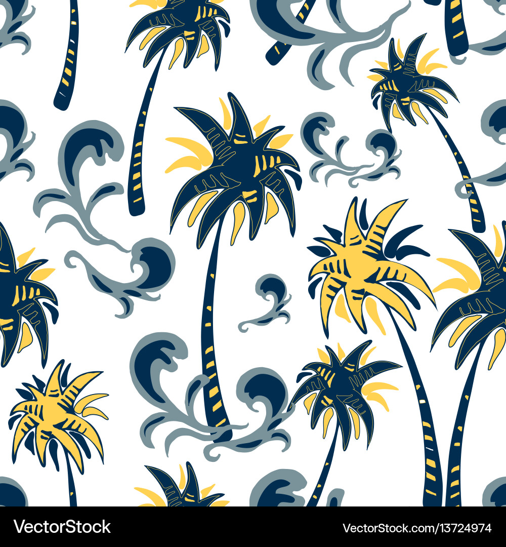 Palm tree pattern Palm tree pattern vector image