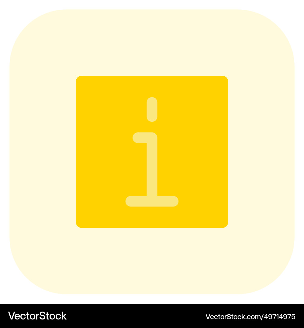 An indication of the information source Vector Image