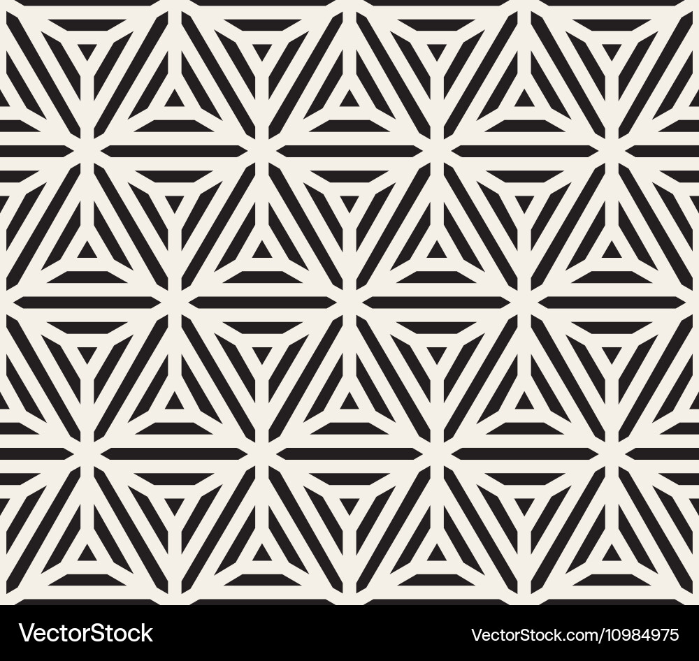 Black and White Triangle Grid Pattern vector image