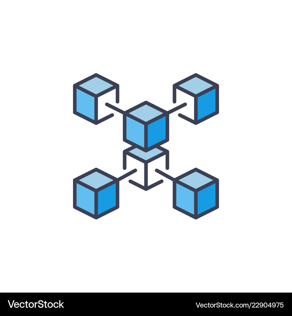 Blue blockchain crypto icon cryptocurrency – Royalty-Free Vector |  VectorStock