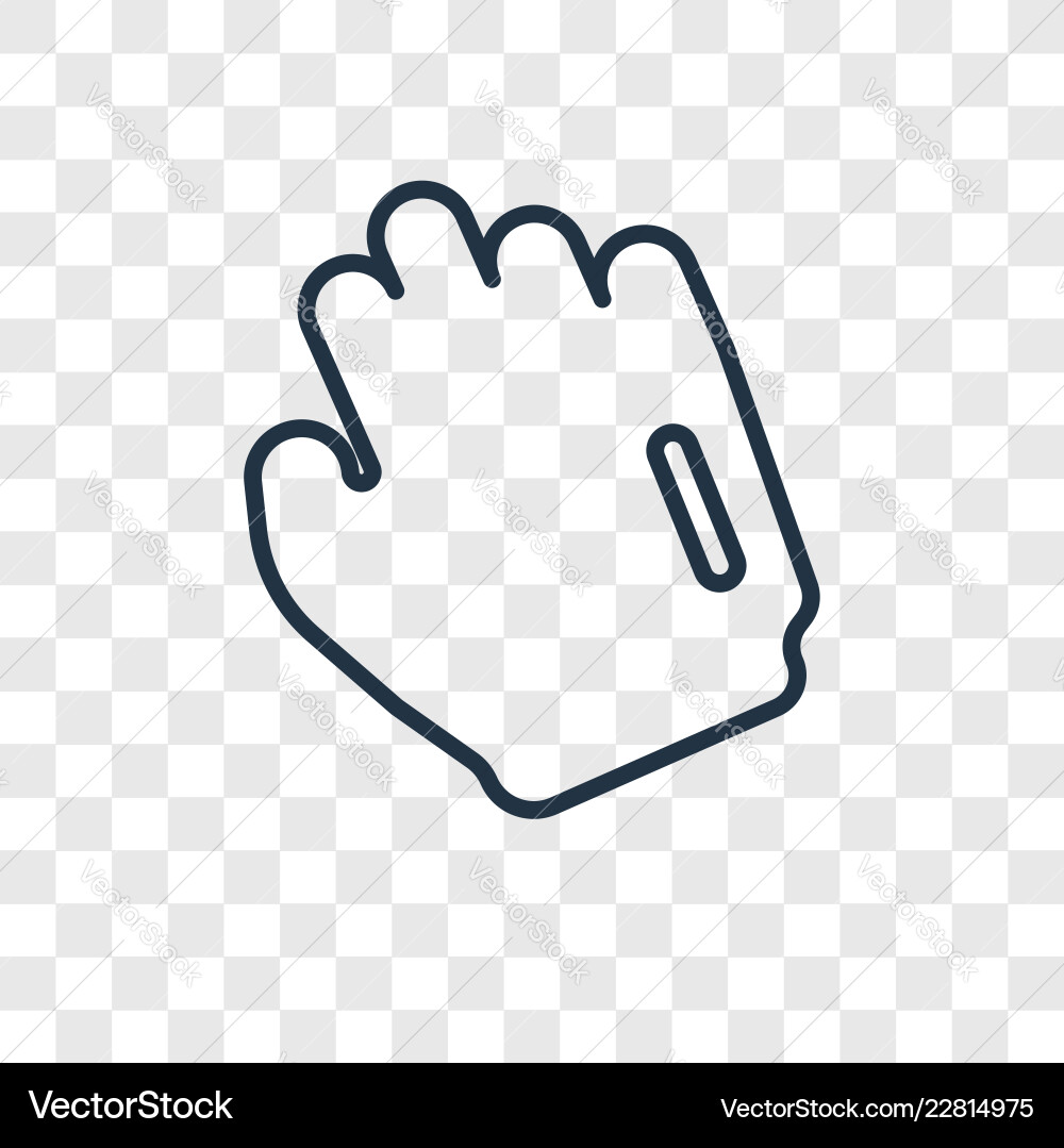 Drag concept linear icon isolated on transparent vector image