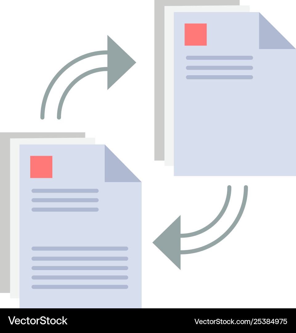 File Sharing & Document Copying Vector Image