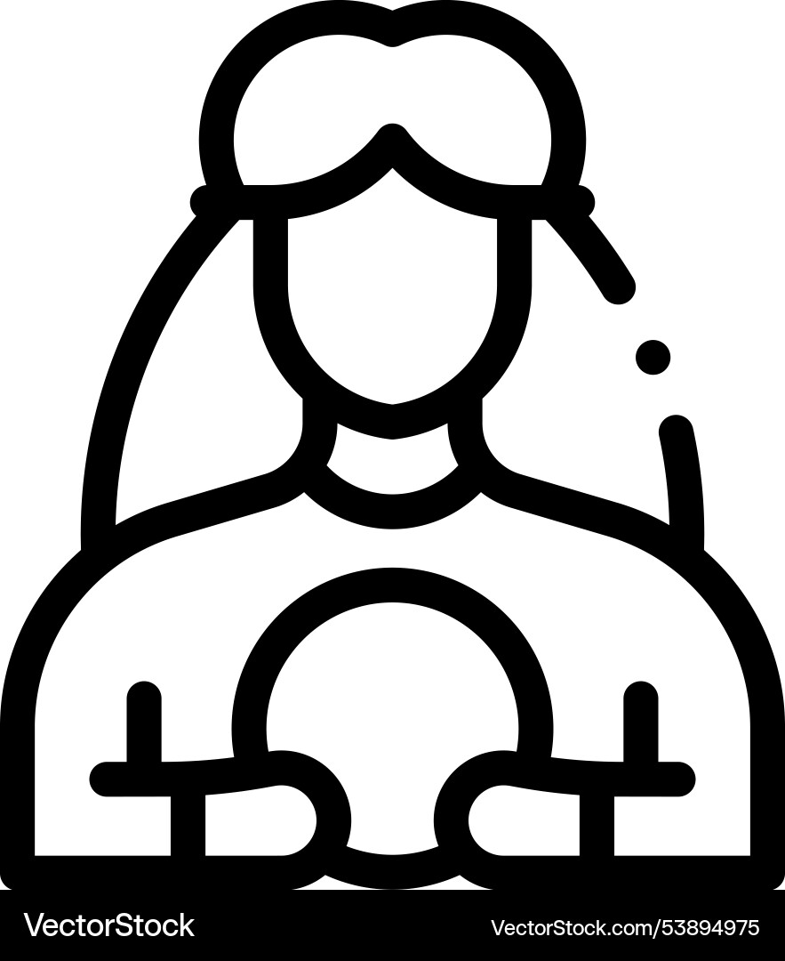 Fortune teller icon thin linear style design Vector Image