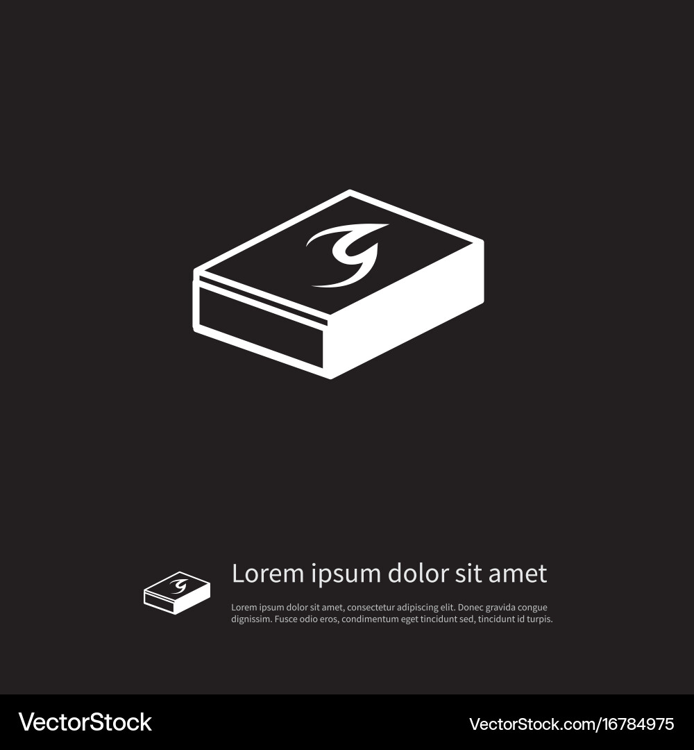 Isolated matchbox icon ignite element can vector image