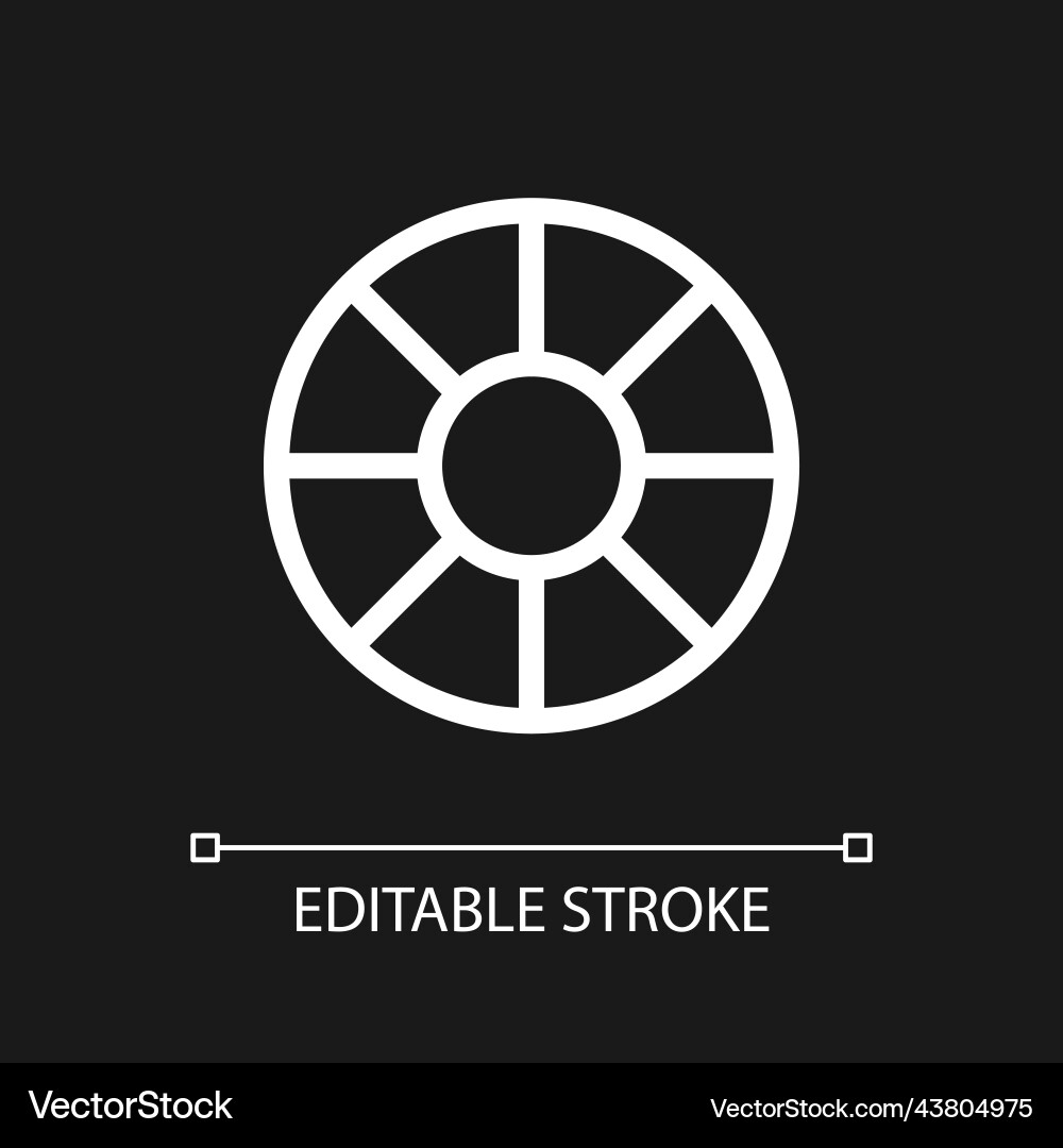 Lens filter pixel perfect white linear ui icon Lens filter pixel perfect white linear ui icon Vector Image
