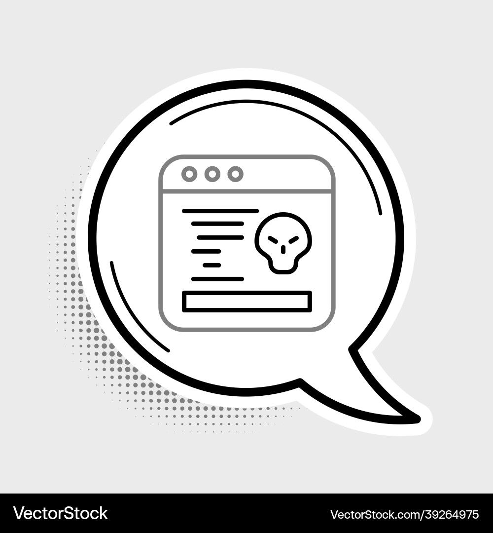 Line system bug concept icon isolated on grey Line system bug concept icon isolated on grey vector image