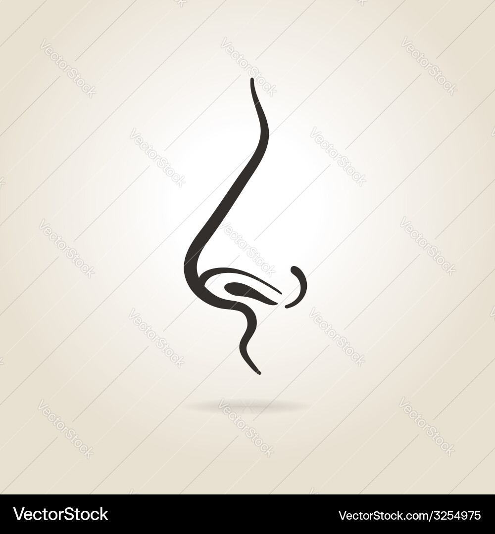 Nose Icon - Einfache Anatomie Vektorbild