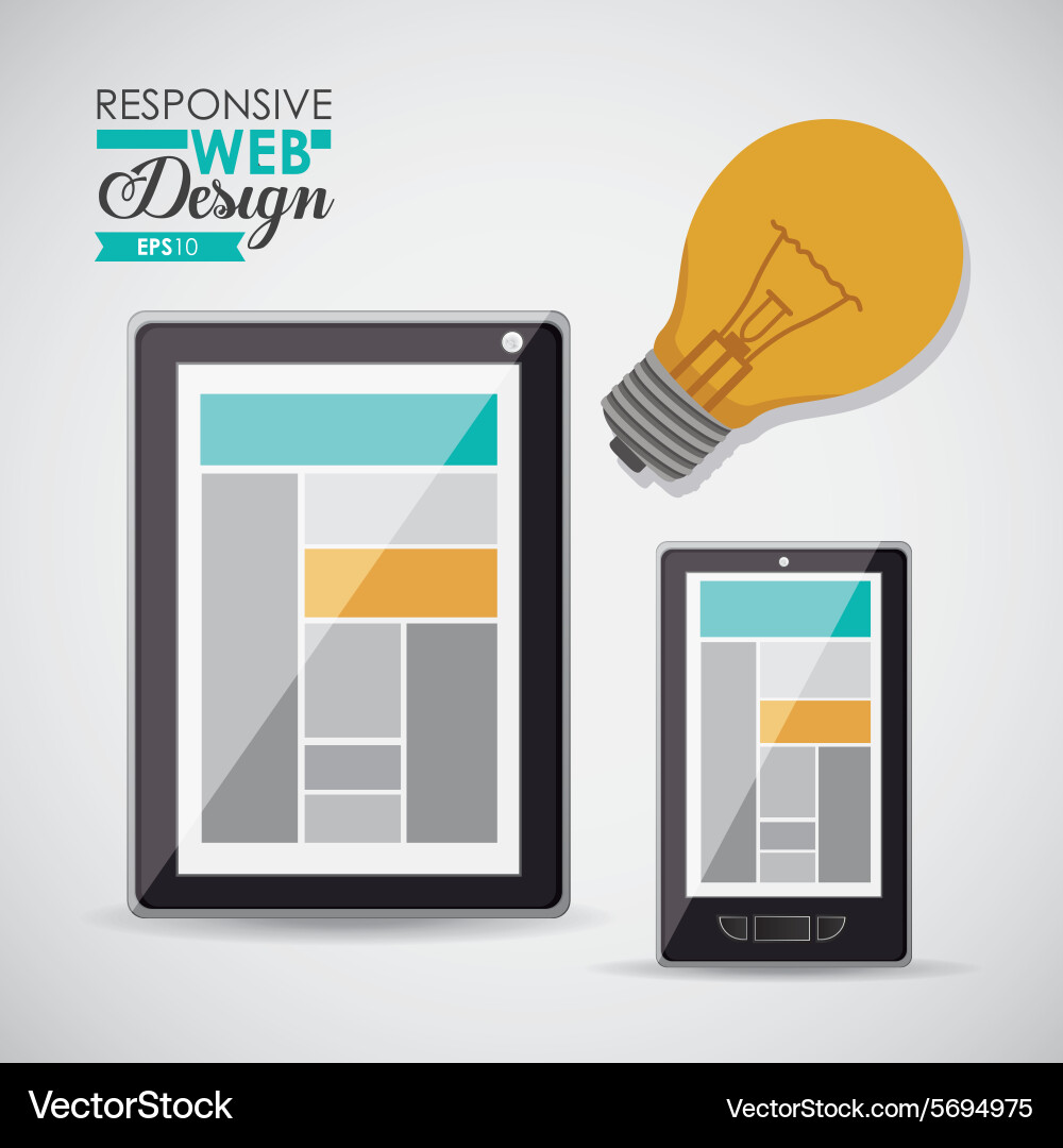 Responsive web design vector image