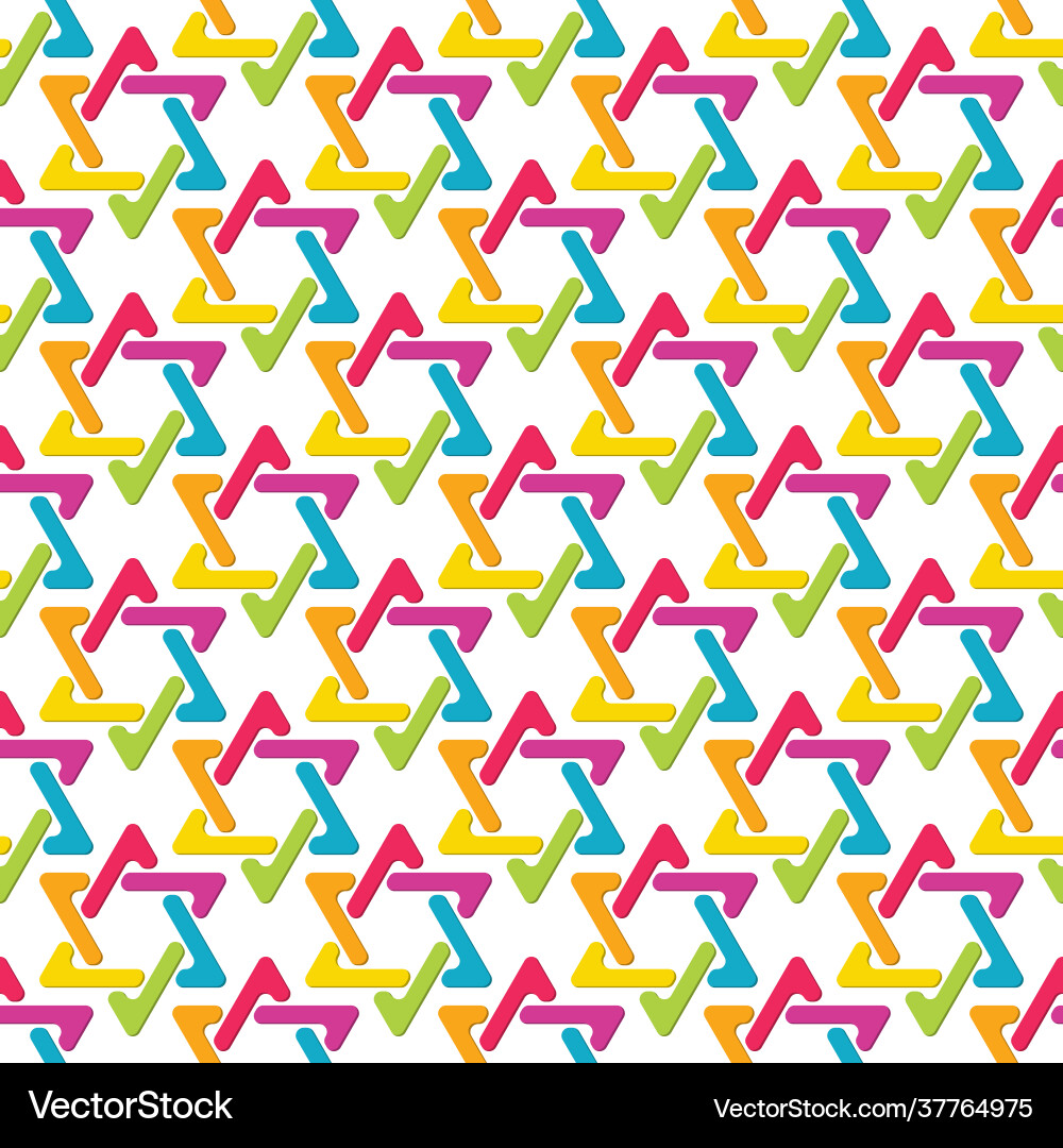 Seamless color pattern interlocking triangles Seamless color pattern interlocking triangles vector image