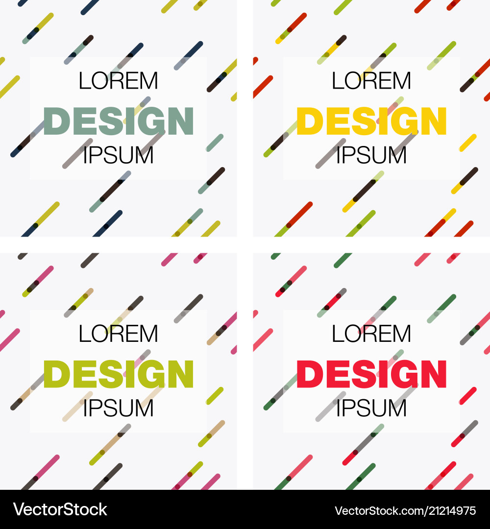 Set of abstract background texture design bright vector image