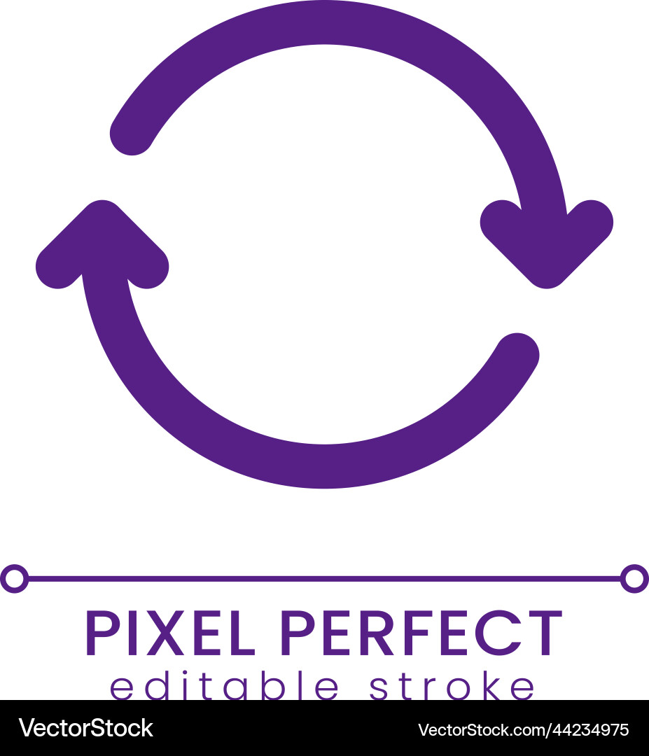 System upgrade pixel perfect rgb color ui icon Vector Image
