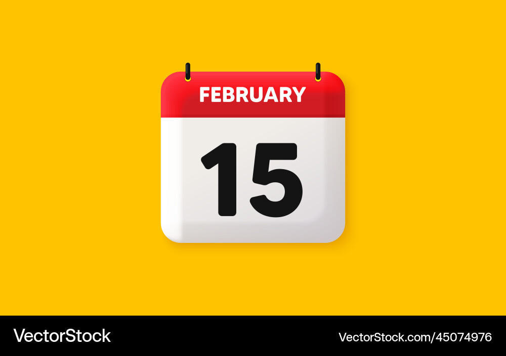 15th day of the month icon event schedule date Vector Image