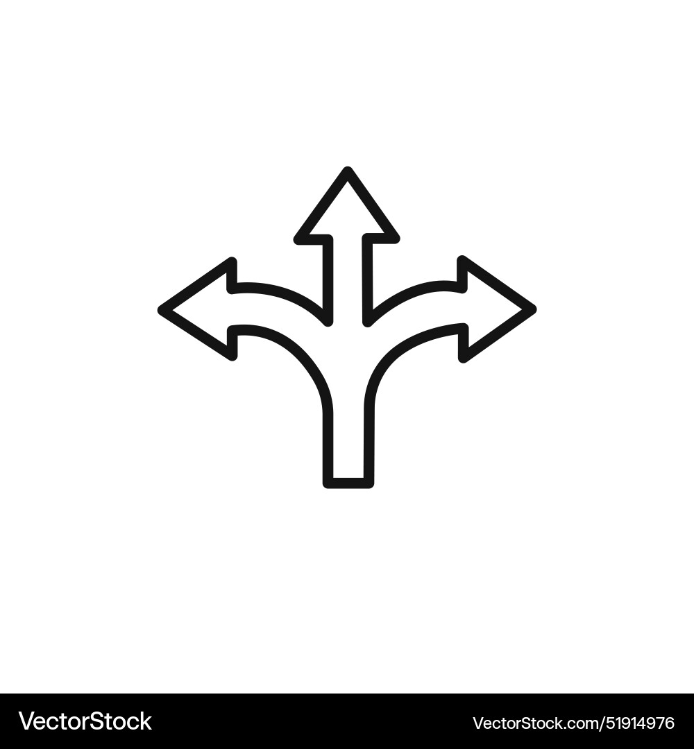 3 arrow way icon set collection for web 3 arrow way icon set collection for web vector image