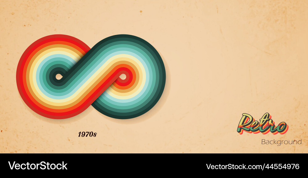 Abstract background retro style with circle lines vector image