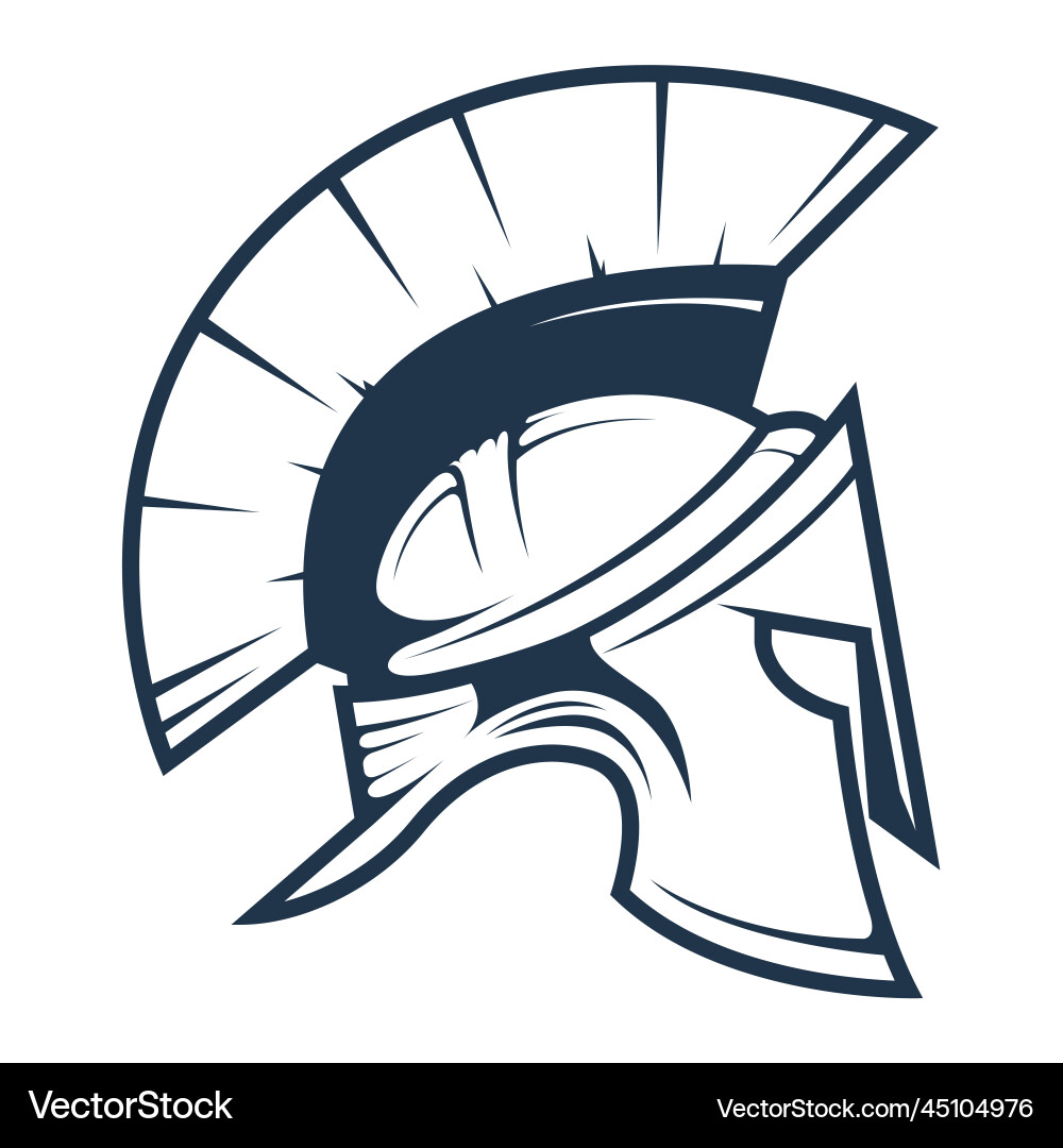 Ancient Spartan Helmet Vector Image