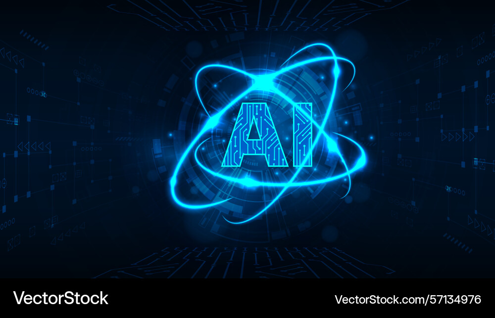 Artificial intelligence abstract digital tech Artificial intelligence abstract digital tech vector image