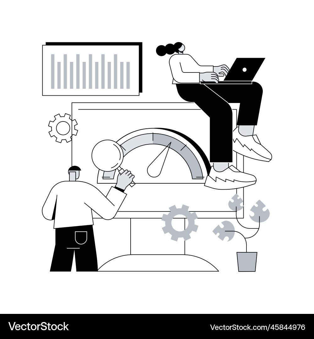 Benchmark testing abstract concept vector image