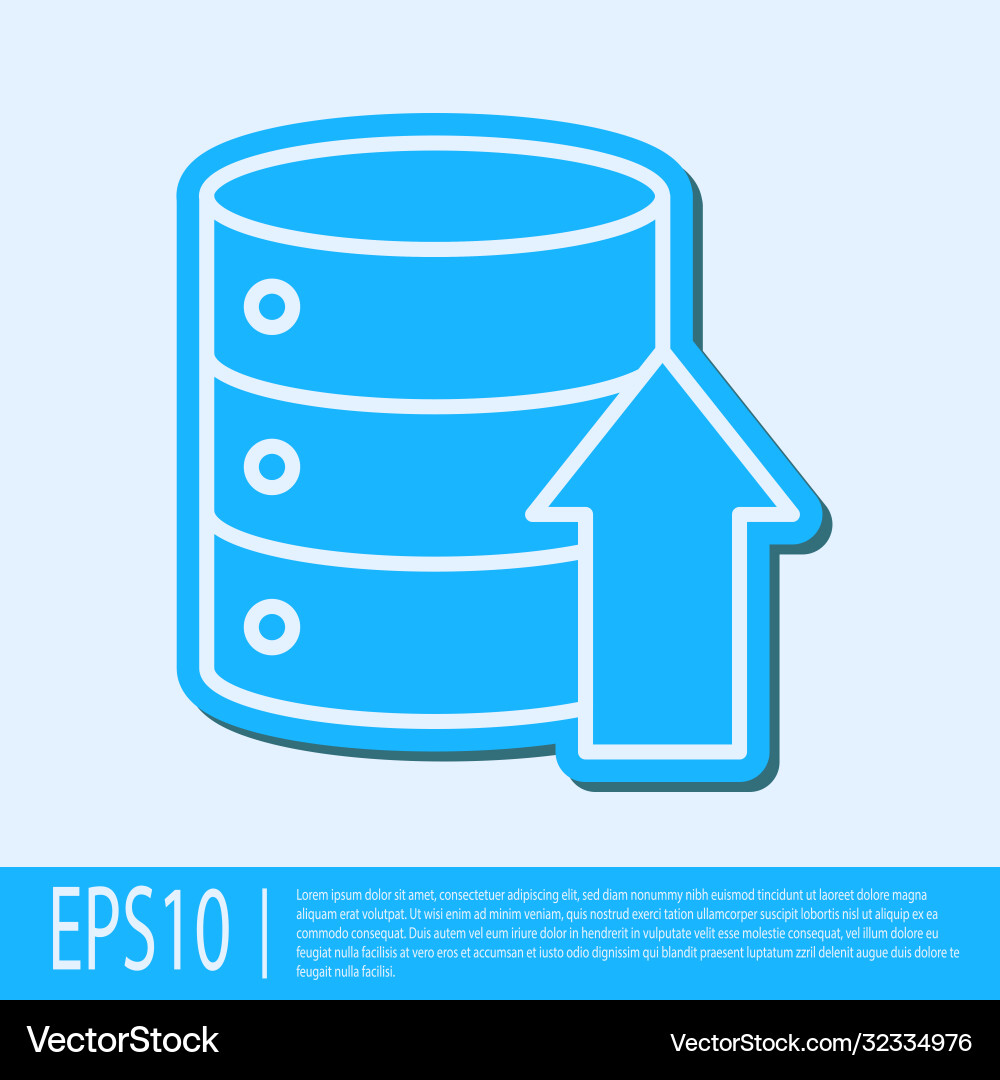 Blue line server data web hosting icon isolated Blue line server data web hosting icon isolated Vector Image