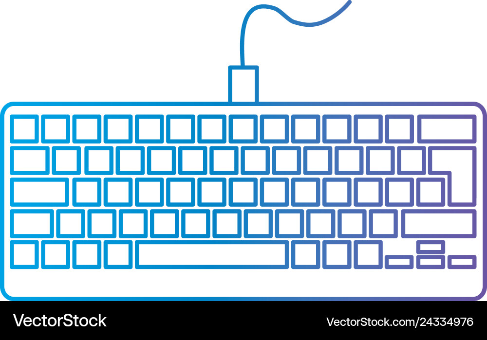 Computer keyboard isolated icon Computer keyboard isolated icon vector image