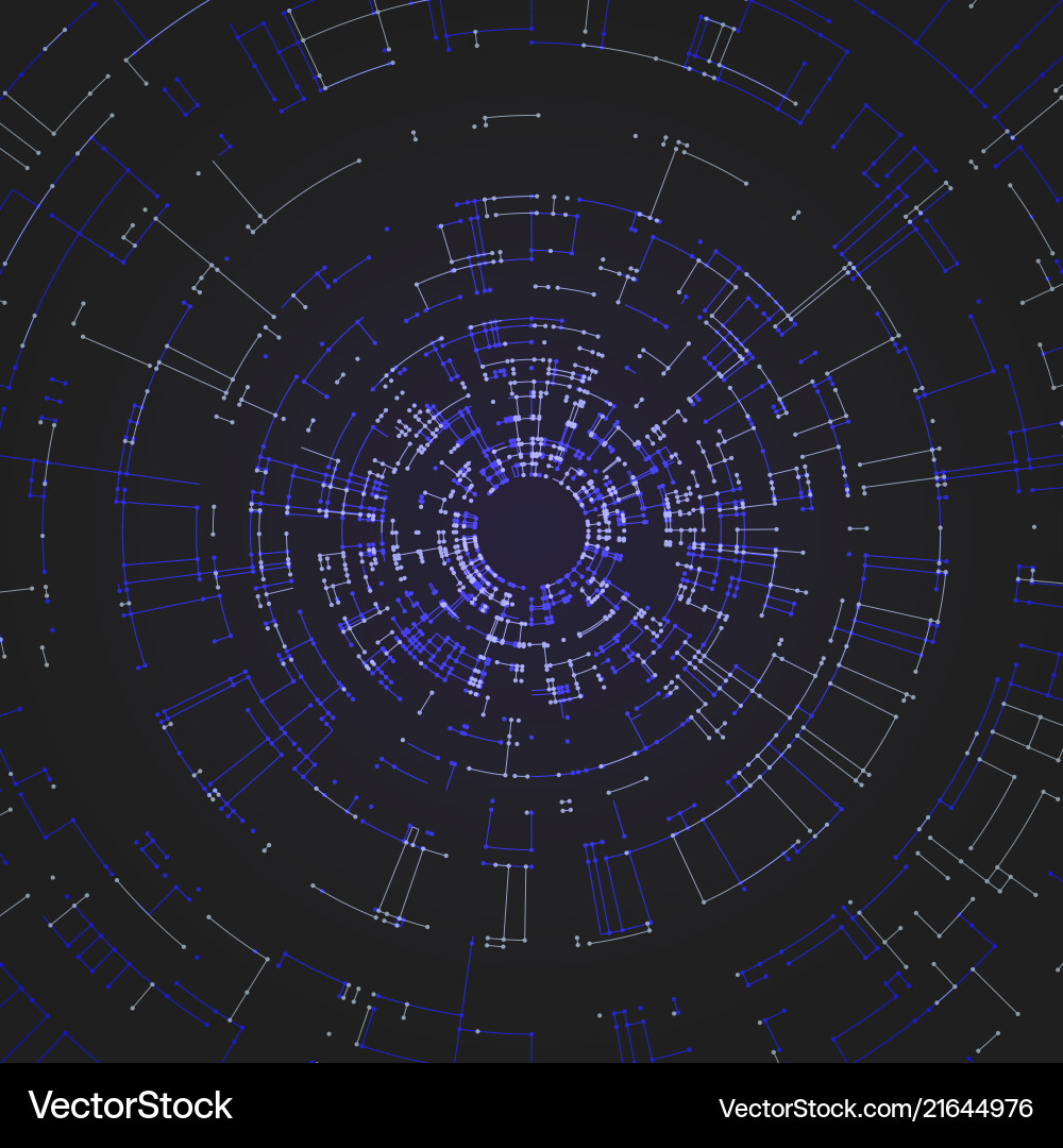 Connecting lines and dots on dark background Connecting lines and dots on dark background vector image