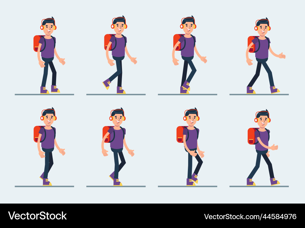 Flat design animation frames element set Flat design animation frames element set vector image