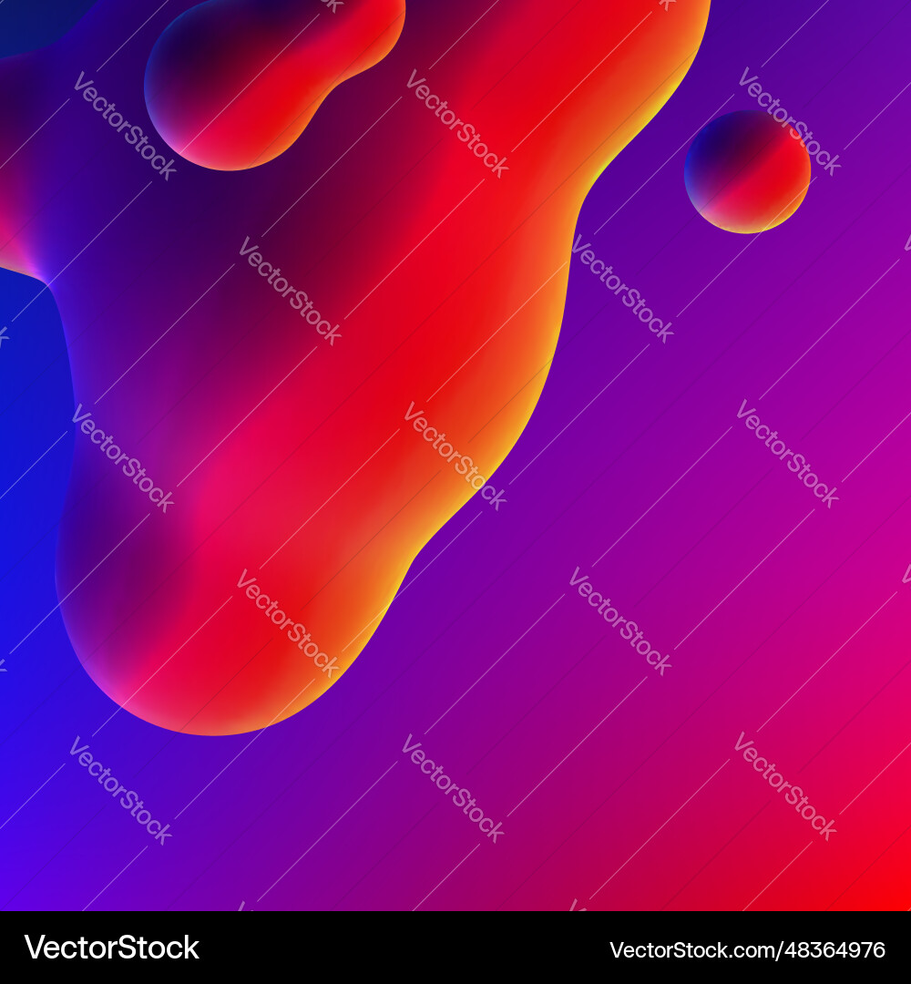 Fluid design liquid blobs with vibrant intense vector image