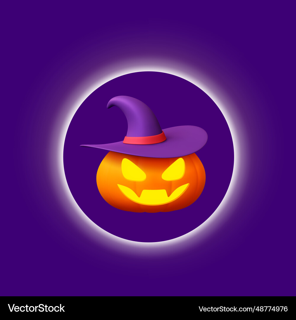 Glowing circle on violet background realistic Glowing circle on violet background realistic vector image