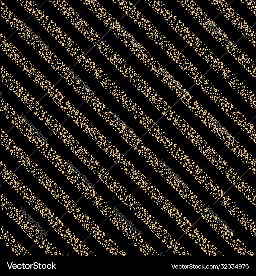 Gold linear pattern with diagonal stripes Vector Image