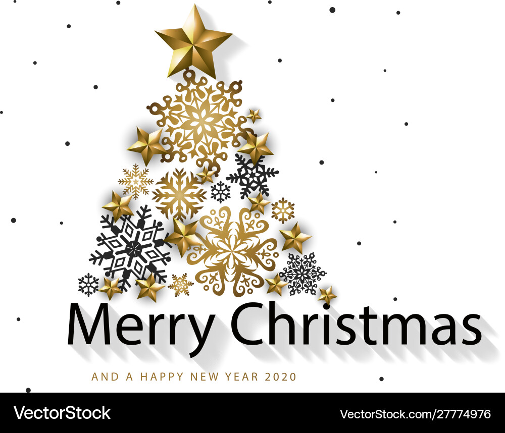 Golden merry christmas hintergrund Vektorbild