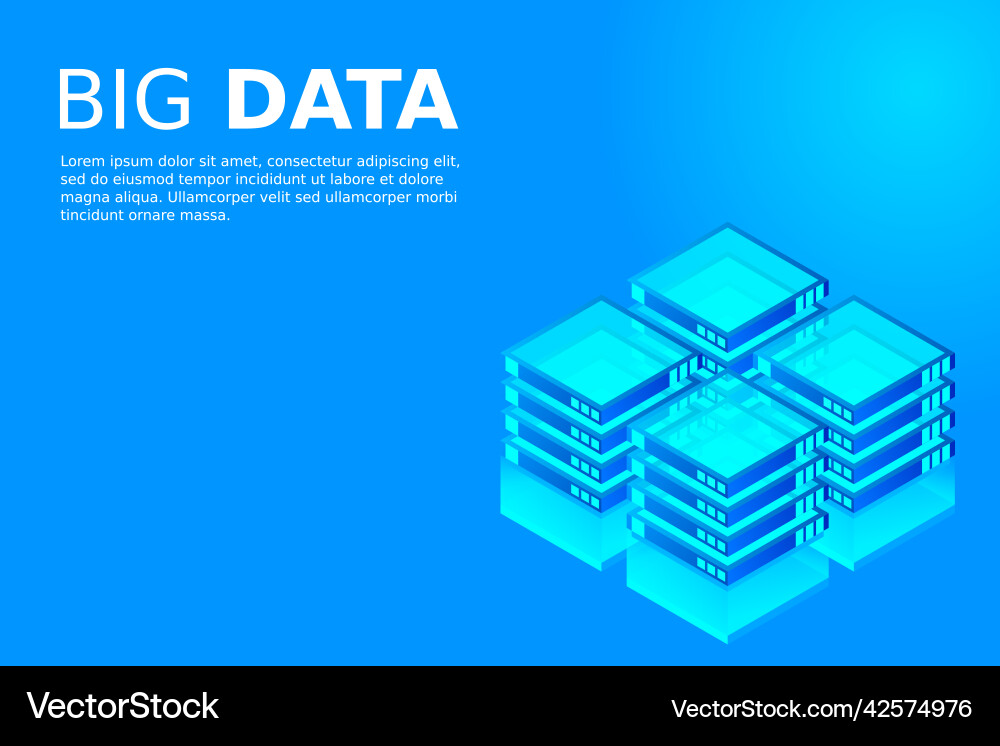 Mainframe powered server high technology concept Vector Image