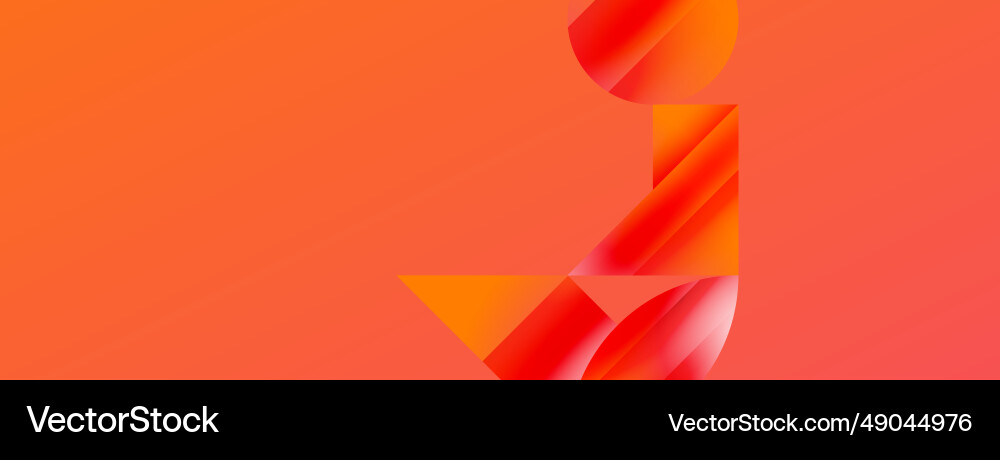 Serene gradient template circles and triangles Vector Image
