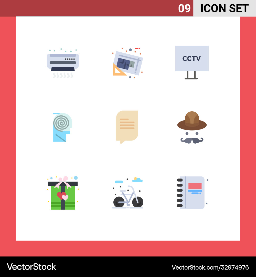 Set 9 flat colors on grid for learning Vector Image