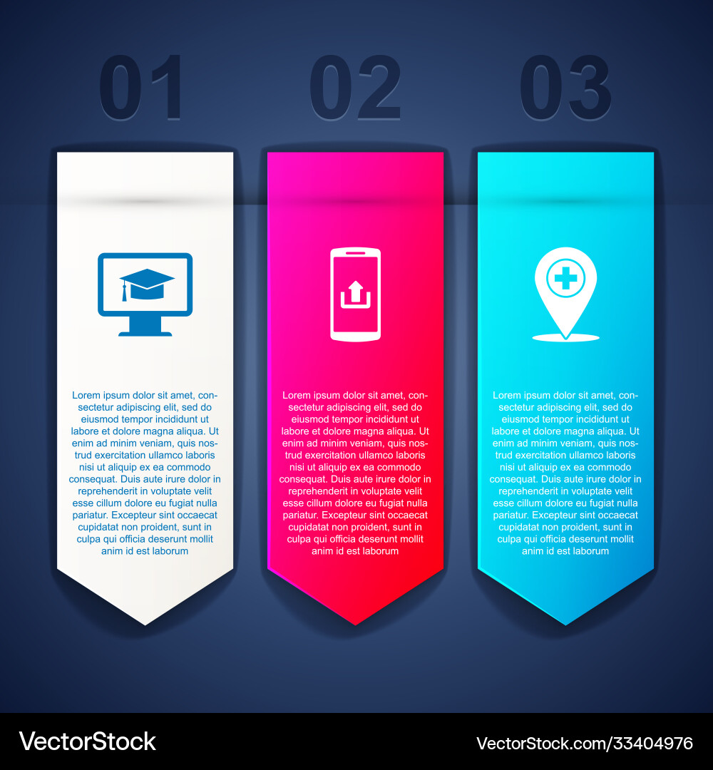 Set monitor with graduation cap smartphone upload Vector Image