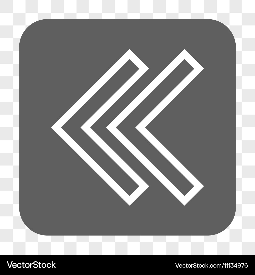 Shift left rounded square button Vector Image