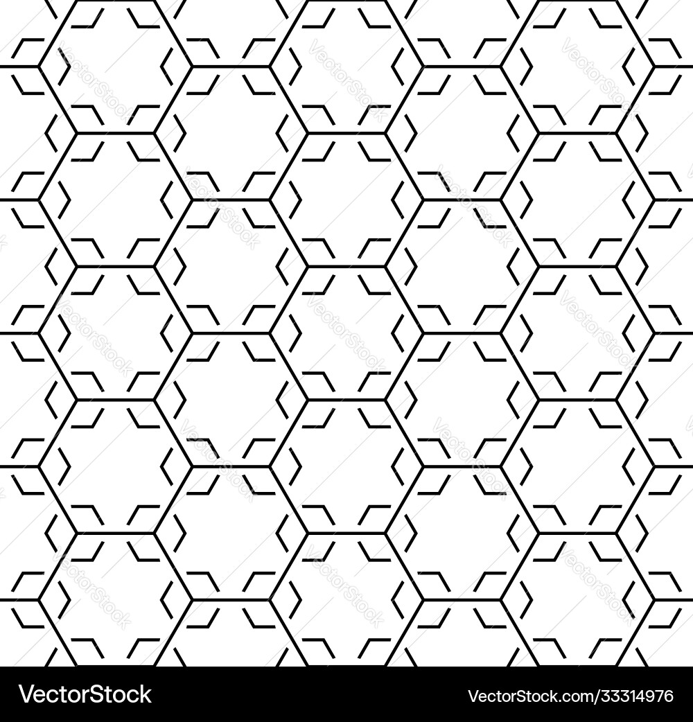 Technical honeycomb seamless pattern vector image